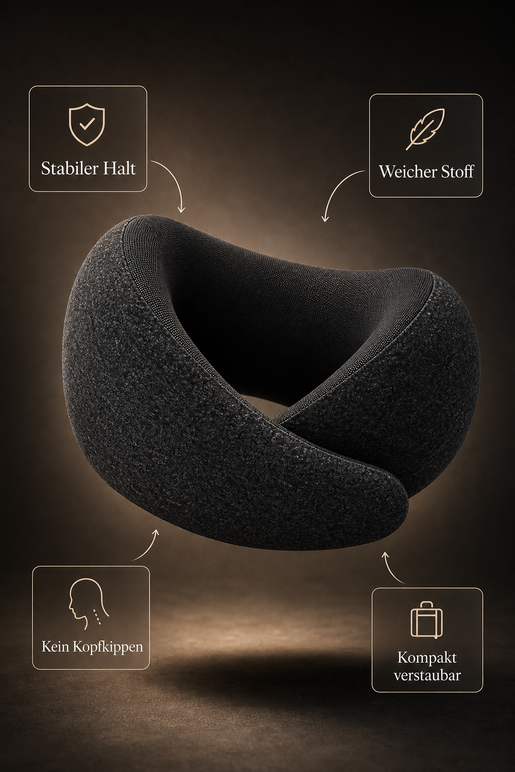 Dormio Cocoon Features: stabiler Halt, weicher Stoff, kein Kopfkippen, kompakt verstaubar