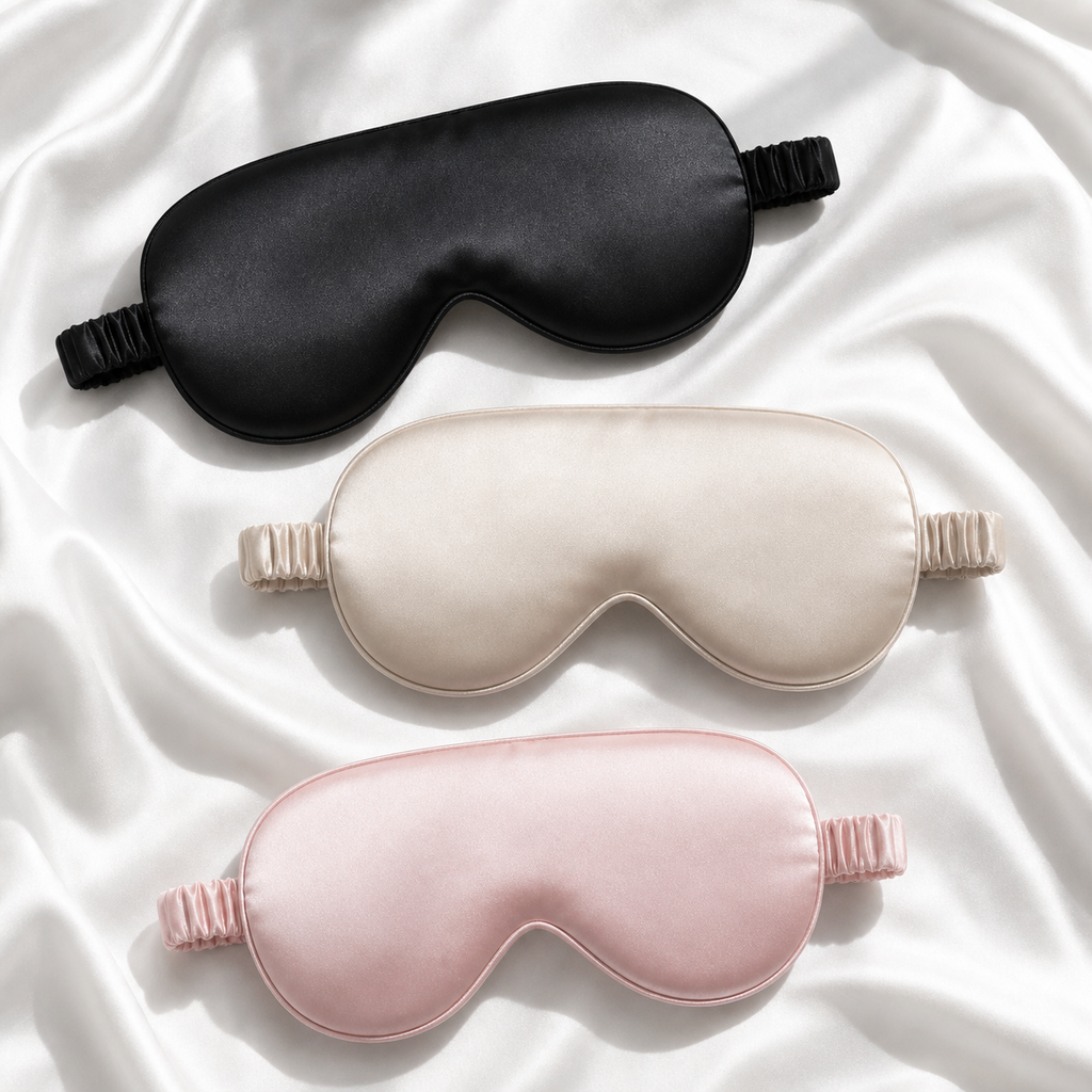 Dormio Schlafmasken in Light Pink, Schwarz und Champagne